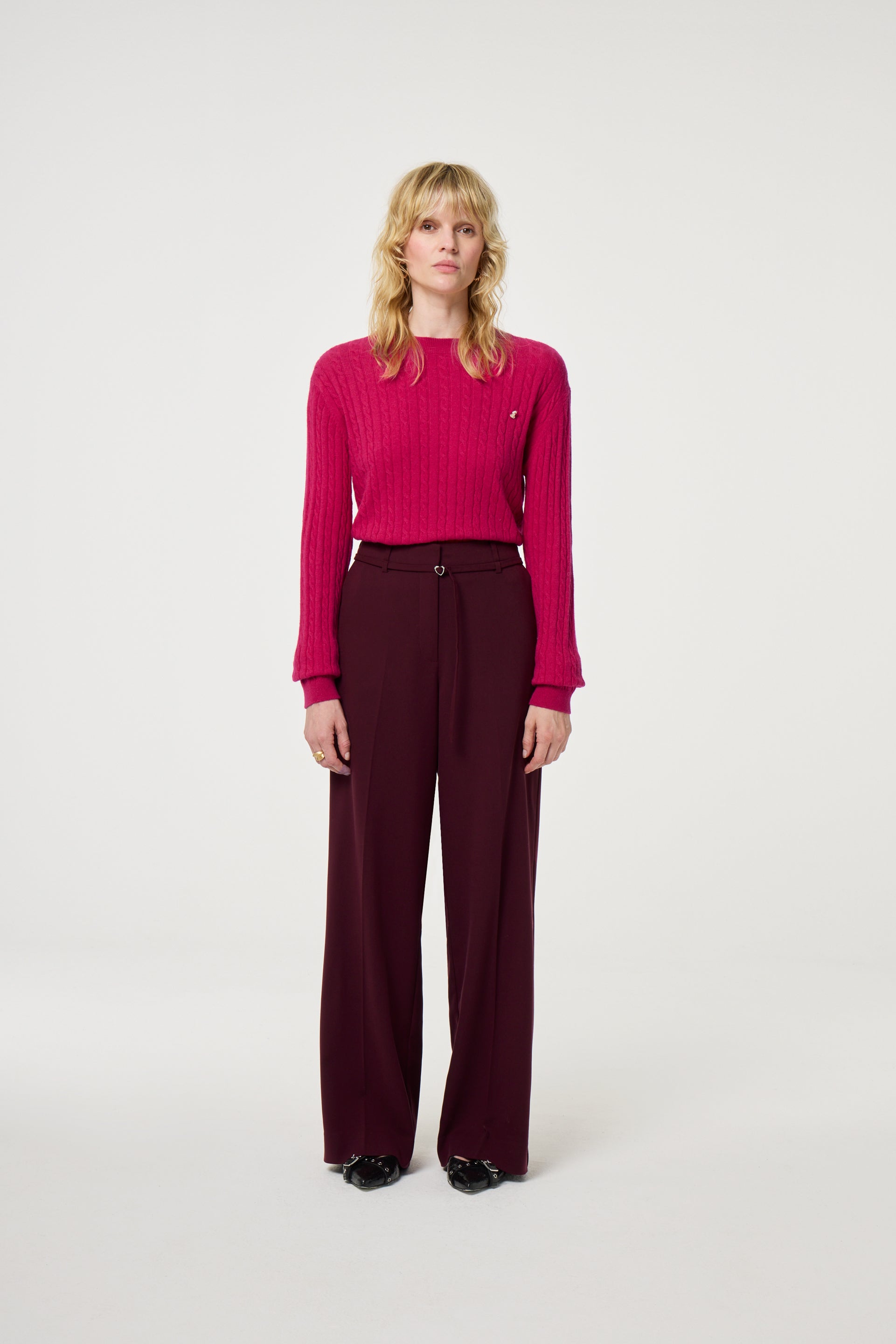 Nelsan Trousers | Deep Burgundy