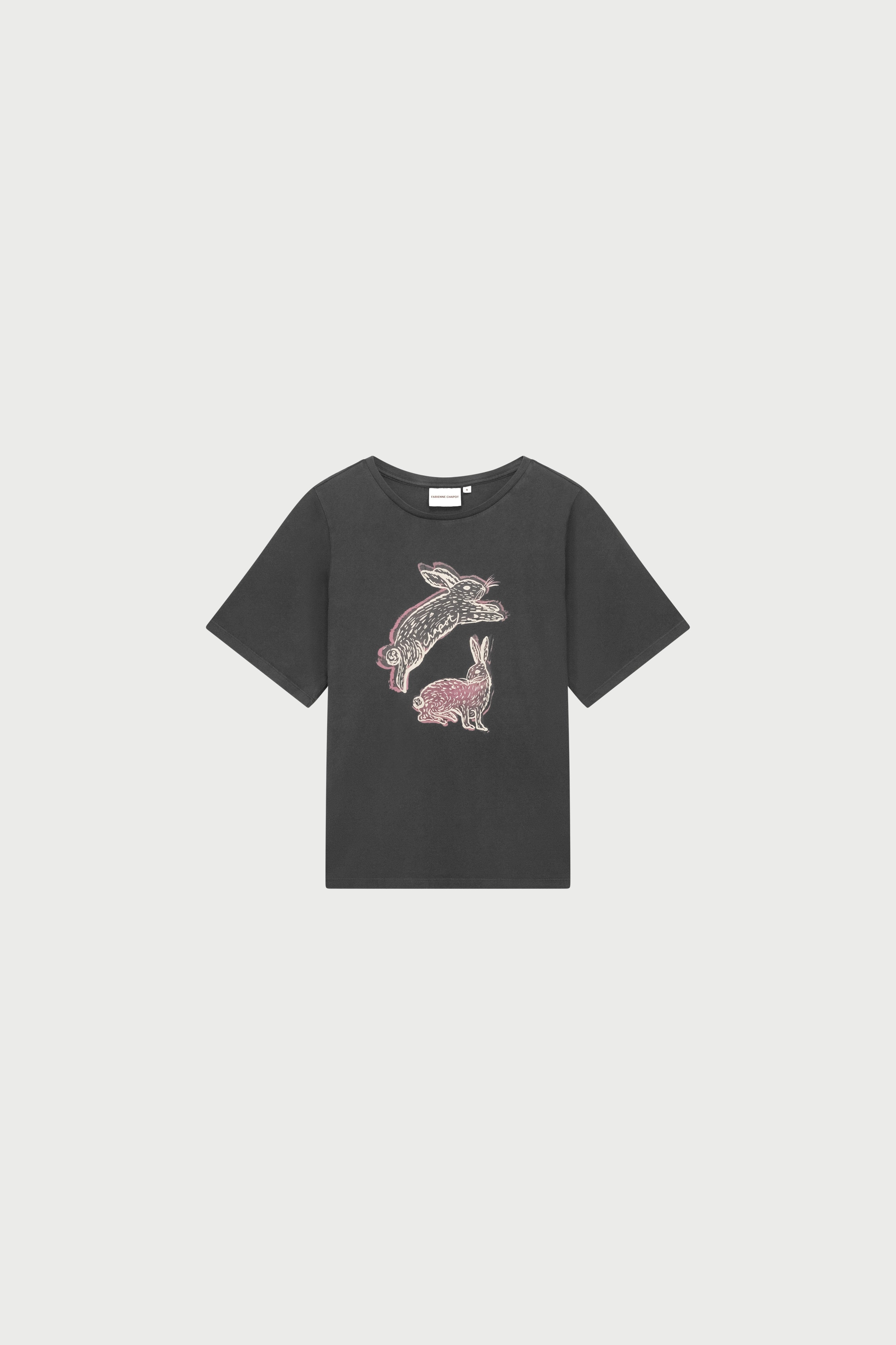 Fay Rabbit T-Shirt | Dark Antracite