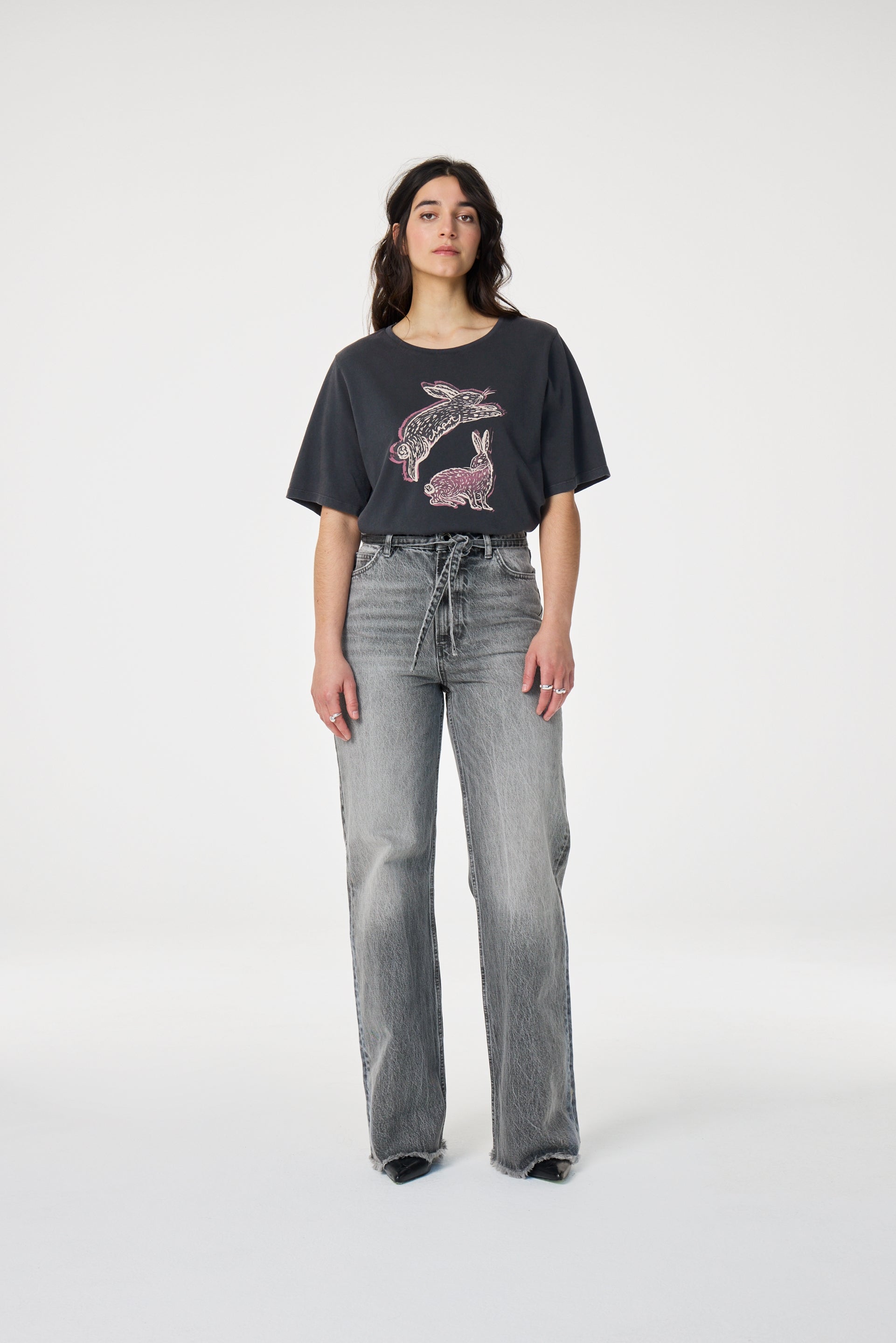 Fay Rabbit T-Shirt | Dark Antracite