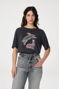 Fay Rabbit T-Shirt | Dark Antracite