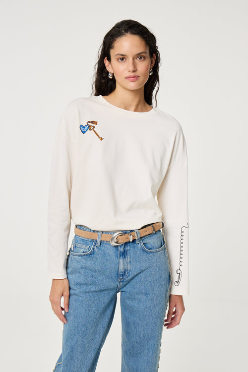Phileine LS T-shirt | Cosy White