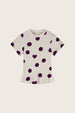 Carmen Polka T-shirt | Brown/Cosy White