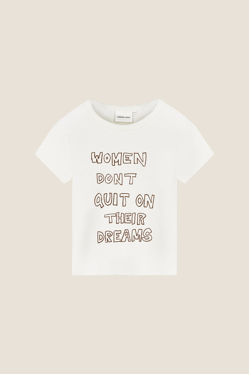Gwen Slogan T-shirt | Cosy White