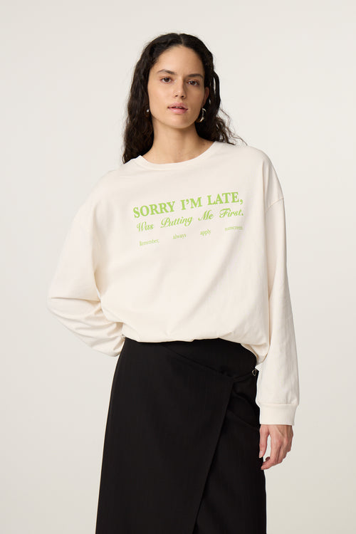 Madeleine Slogan T-shirt | Cosy White