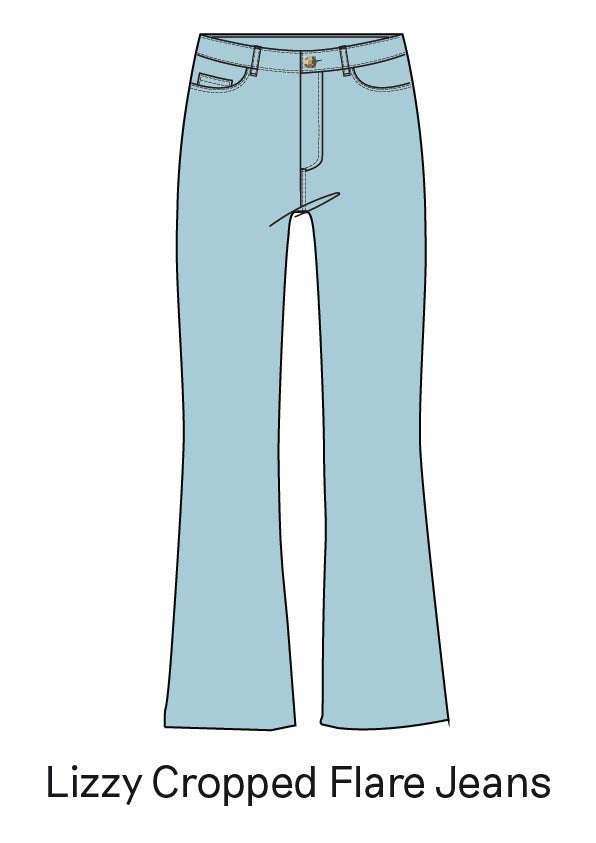 Lizzy Cropped Flare | Light Wash