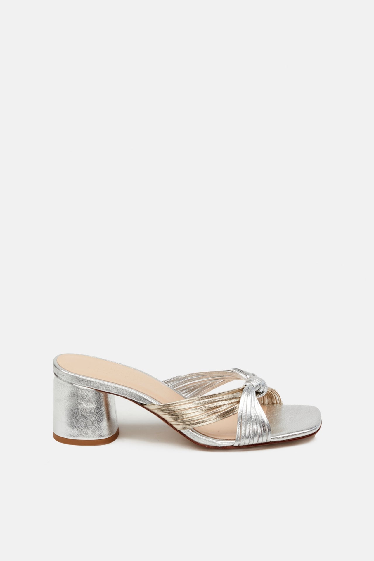 Monica Knot Mule | Gold/Silver