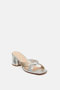 Monica Knot Mule | Gold/Silver