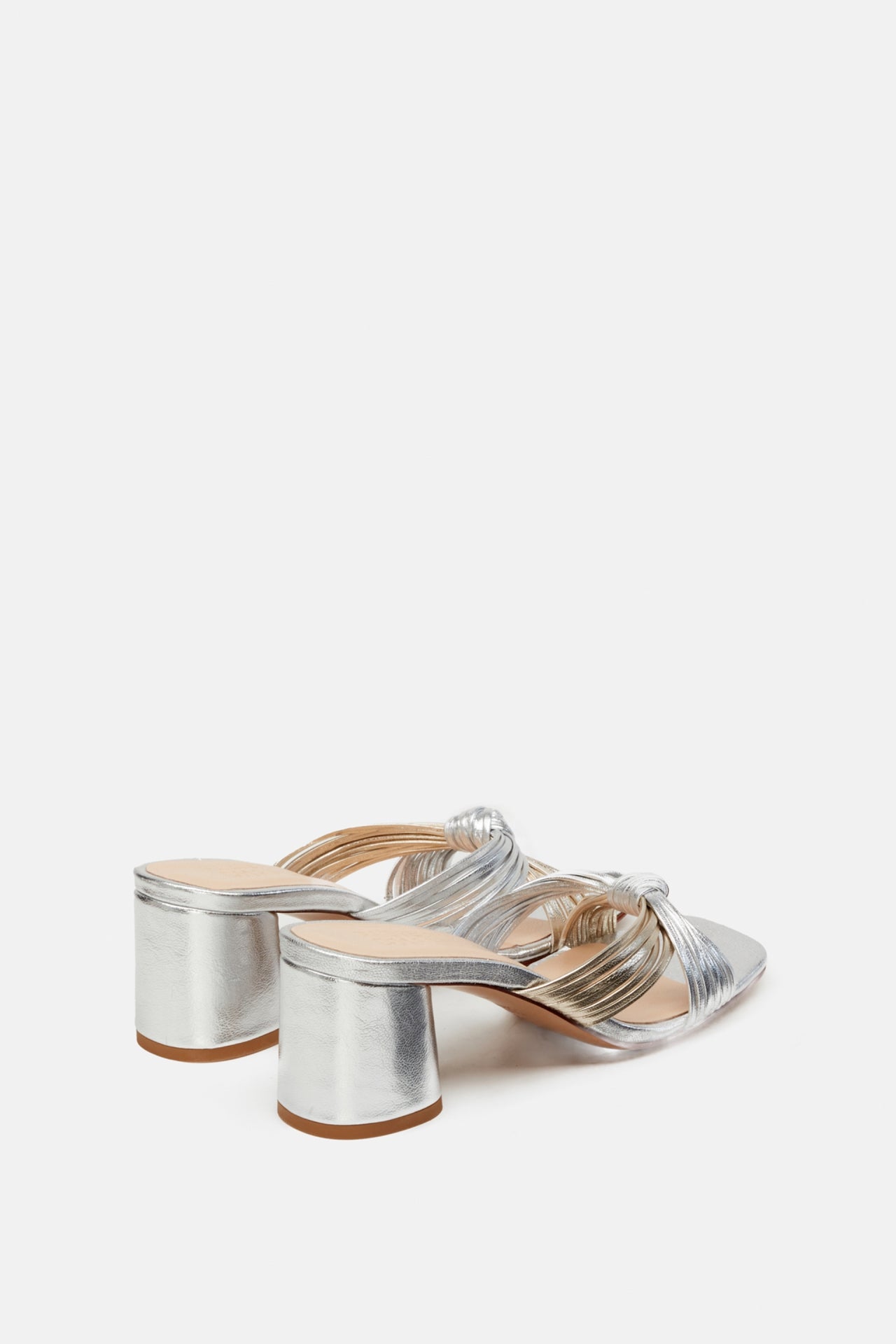 Monica Knot Mule | Gold/Silver