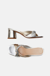 Monica Knot Mule | Gold/Silver