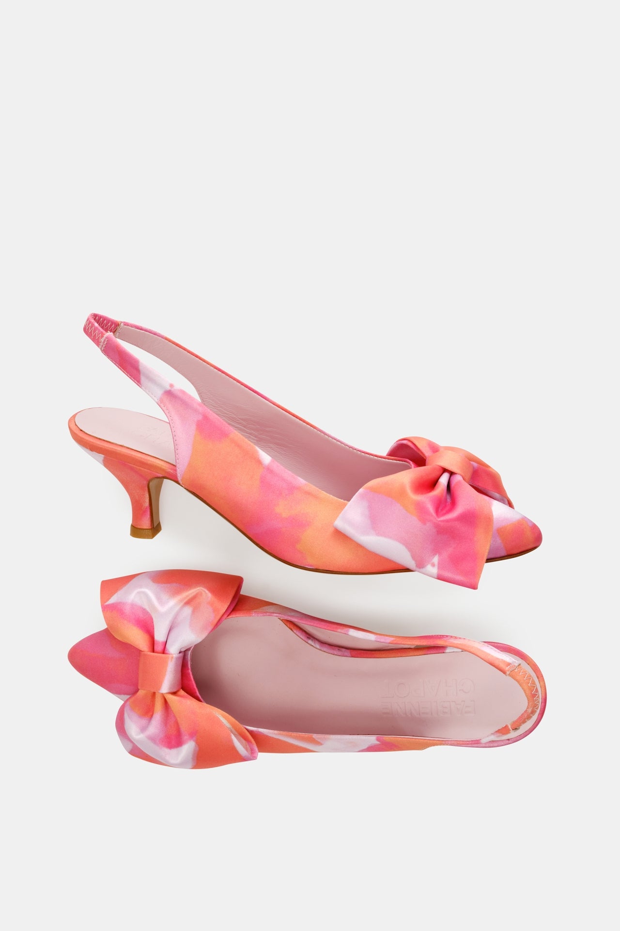 Beau Kitten Heel | Mandarin Orange/Pink