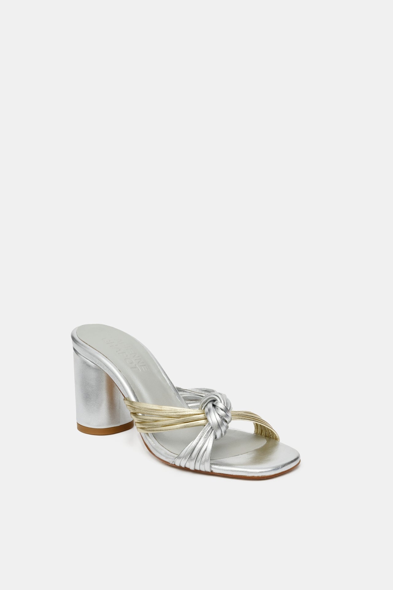 Monica Knot Mule | Silver-Gold