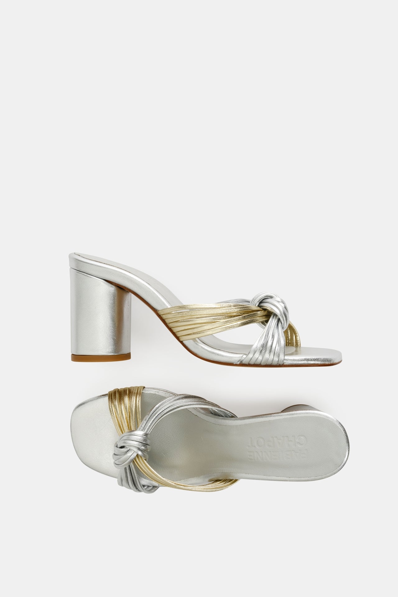 Monica Knot Mule | Silver-Gold