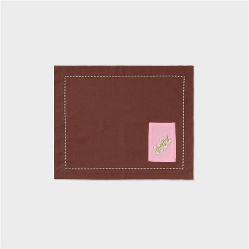 FC X Kulu Club Pocket Placemats | Brown/Pink