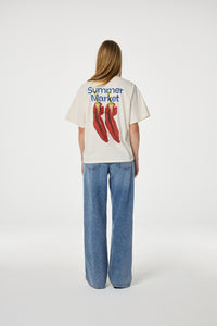 Market T-Shirt Pepper | Cosy White/Red