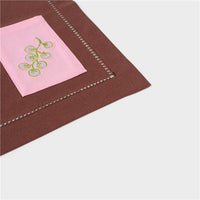 FC X Kulu Club Pocket Placemats | Brown/Pink