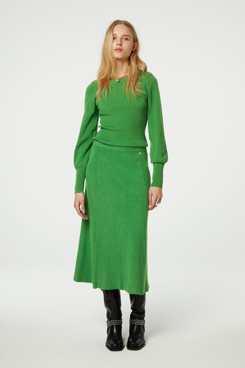 Lillian Skirt | Parrot Green