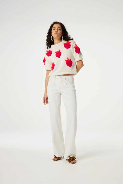Strawberry Pullover | Cosy White