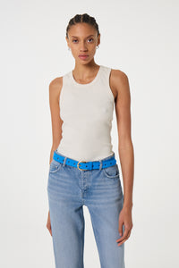 Cut It Out Heart Belt Suede/Leather | Blue Wave