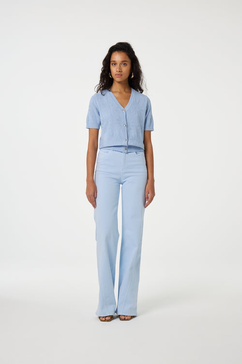 Bonnie Wide Leg Jeans | Pool Blue