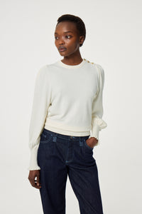 Molly Balloon Pullover | Cosy White