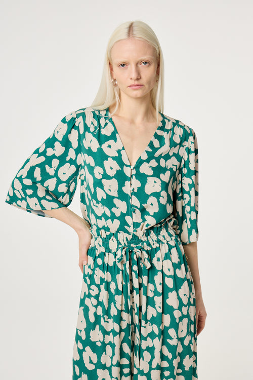 Starlet Blouse | Evergreen/Cosy White