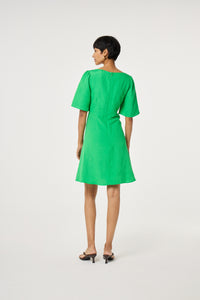 Tilda Short Dress | Green Glimmer