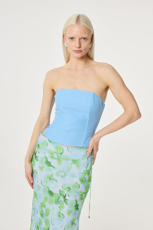 Meia Skirt | Light Blue/Green