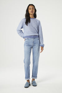 Rose LS Pullover | Cornflower Blue