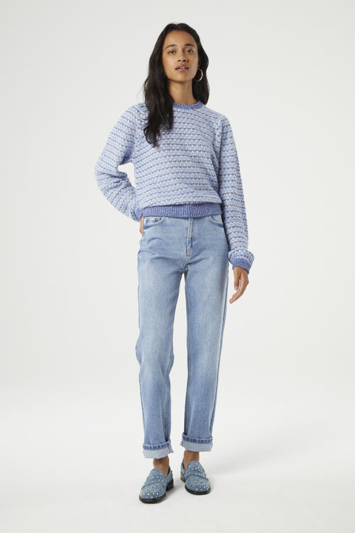 Rose LS Pullover | Cornflower Blue