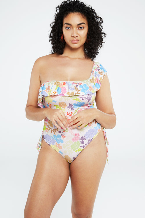 Sayone Swimsuit | Cream White/Pink Pap