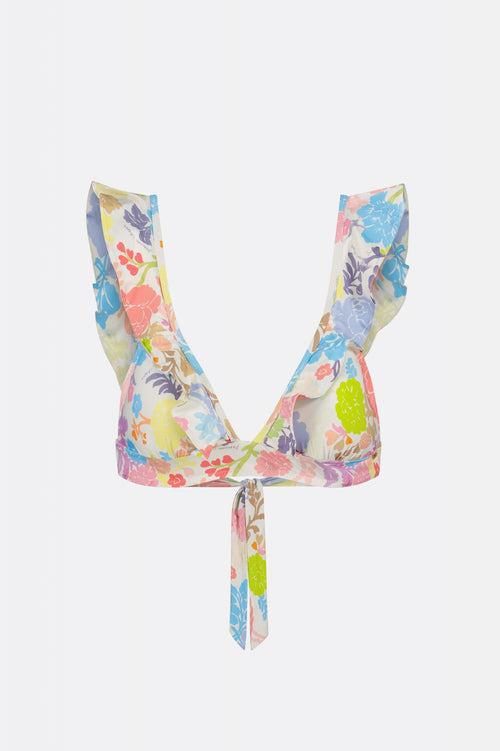 Heather Bikini Top | Cream White/Pink Pap