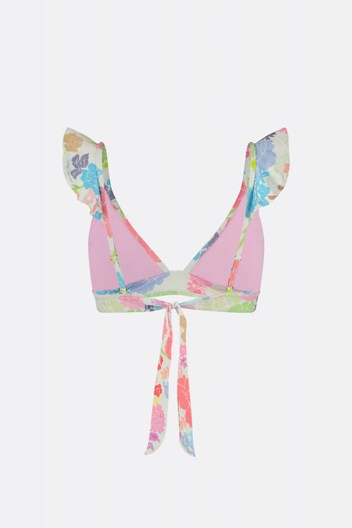 Heather Bikini Top | Cream White/Pink Pap