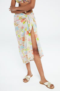 Sacha Sarong | Cream White/Pink Pap