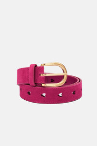 Cut It Out Heart Belt | Aubergine