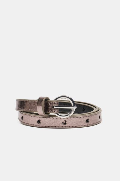 Guess Silver Studded Heart Belt (Medium) - Imber Vintage