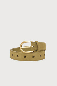 Cut It Out Heart Belt | Martini Olive
