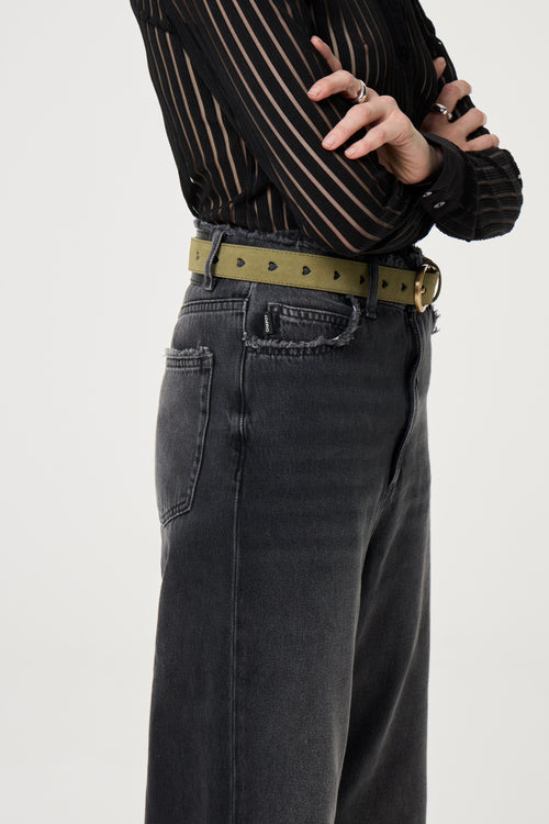 Cut It Out Heart Belt | Martini Olive
