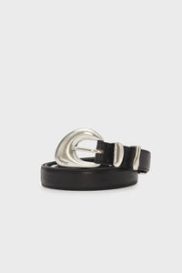Precious Pebble Belt Leather | Black