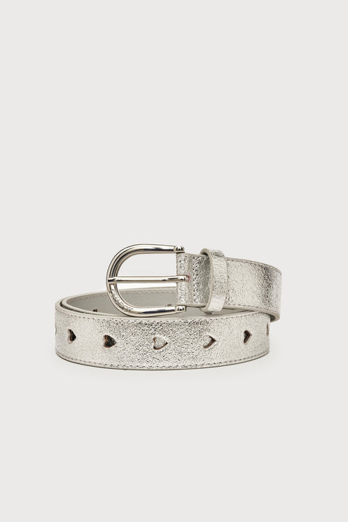 Cut It Out Heart Belt | Silver