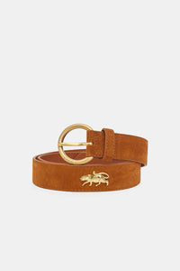 Studded Leopard Belt | Burnt Sugar