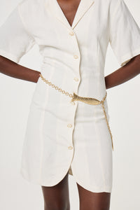 Pair Of Fishes Chain Belt | Metallic Gold
