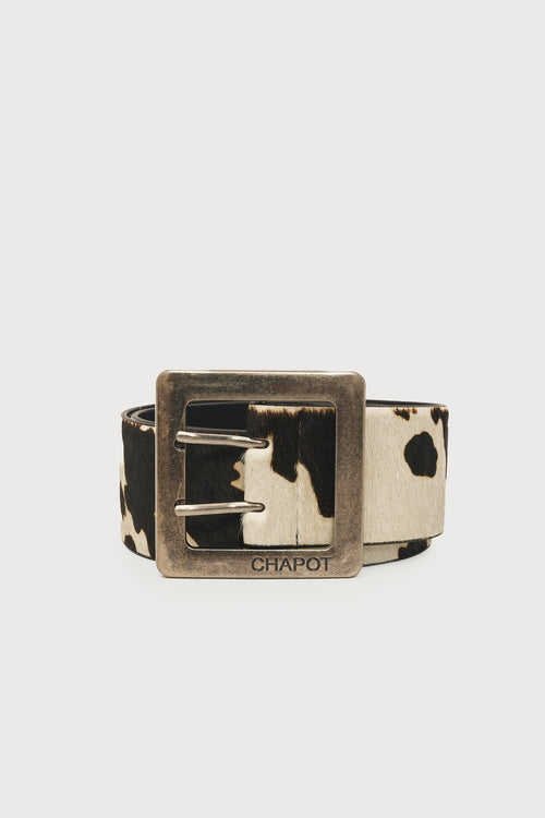 Bold Cow Belt | Cosy White/Black