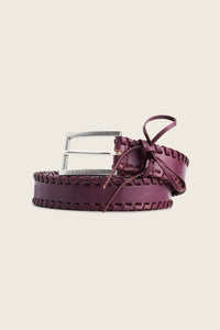 Sailen Lace-up Belt Leather | Brigitte Bordeaux