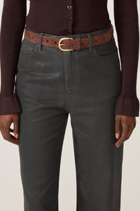 Cut It Out Heart Belt Suede | Chocolate Brown