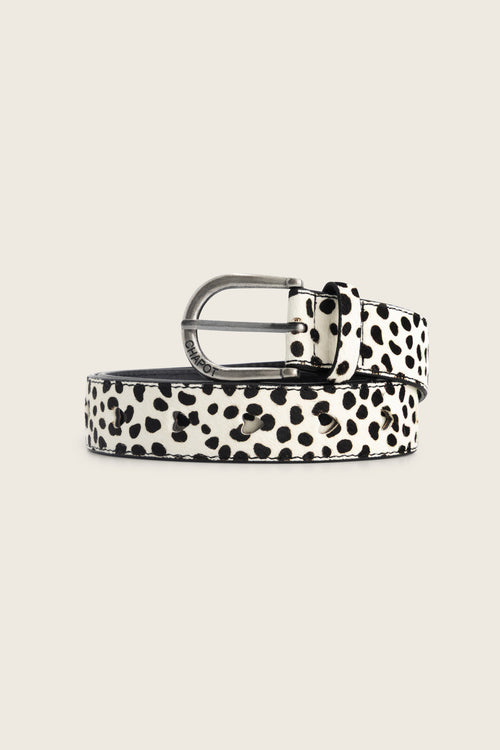Hairy Belt | Cosy White/Black