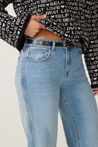 Studded Loveletter Belt | Black