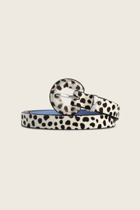 Hairy Small Belt | Cosy White/Black