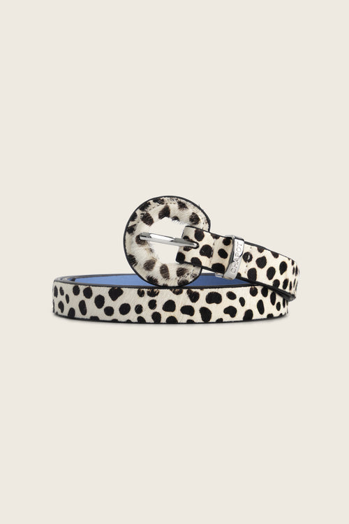 Hairy Small Belt | Cosy White/Black