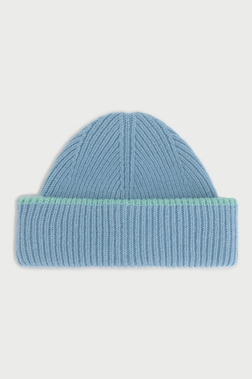FC X CLOIMH Chunky Wool Beanie | Light Blue/Mint Green
