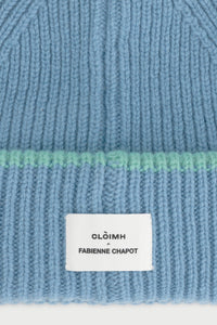 FC X CLOIMH Chunky Wool Beanie | Light Blue/Mint Green